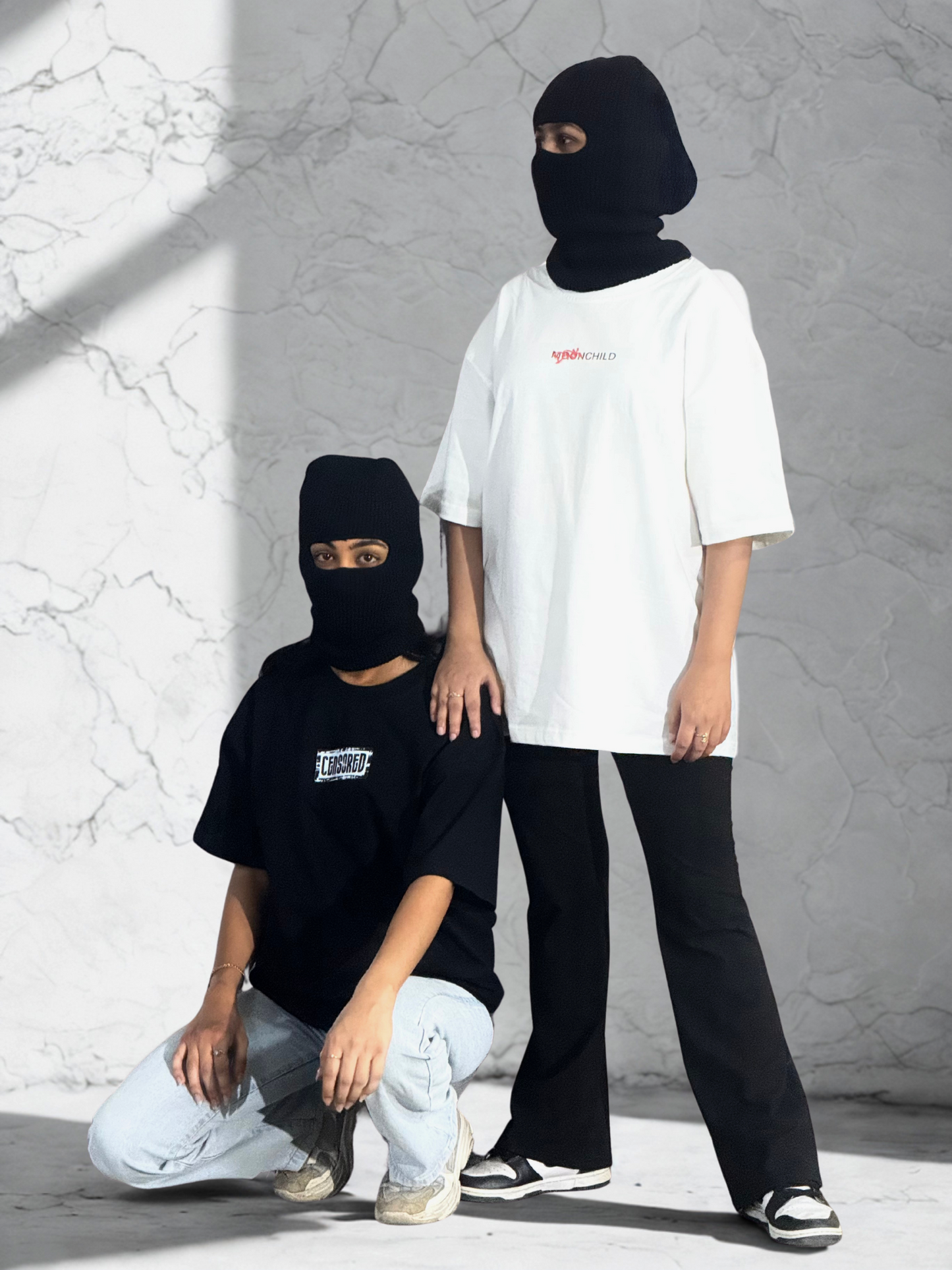 Street CENSORED Oversized Black Tee