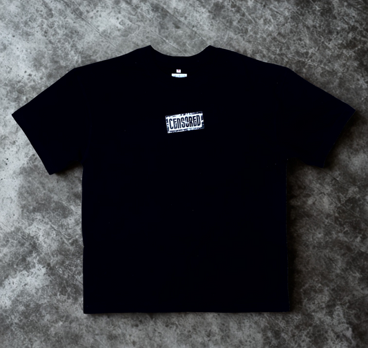 Street CENSORED Oversized Black Tee